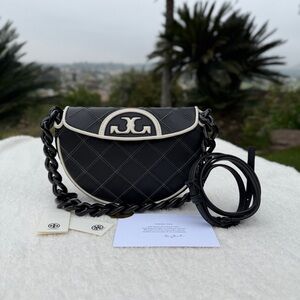 NWT Tory Burch Fleming Mini Crescent Bag